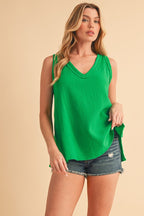 Aemi + Co V-Neck Wide Strap Tank - Classic & Comfortable