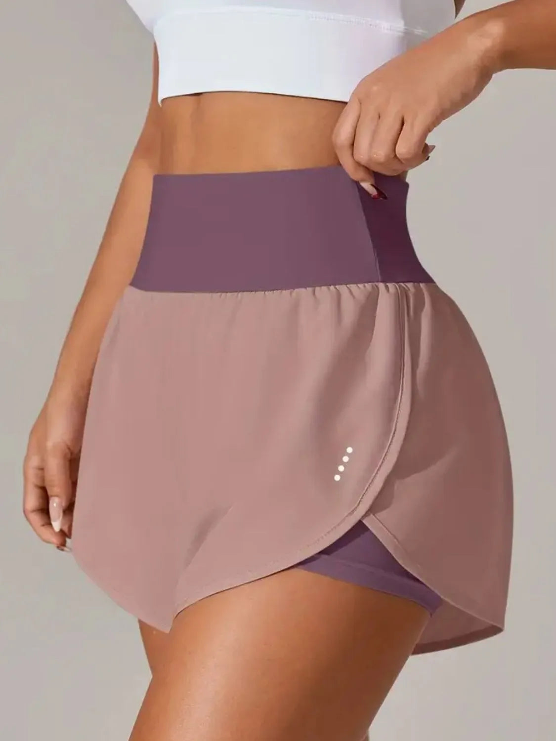 Pocketed Stretch High-Waist Shorts