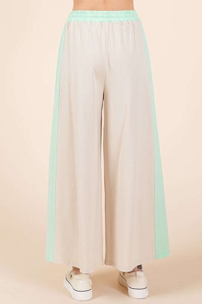 Mittoshop Color Block Wide Leg Pants