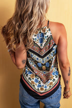Mixed Floral Chevron Pattern Cami - Trendy & Lightweight