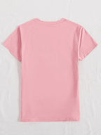 Rabbit Graphic Short Sleeve T-Shirt - Casual & Comfy