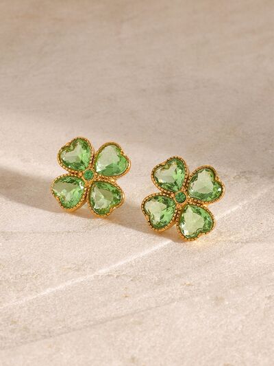 18K Gold-Plated Four-Leaf Clover Earrings