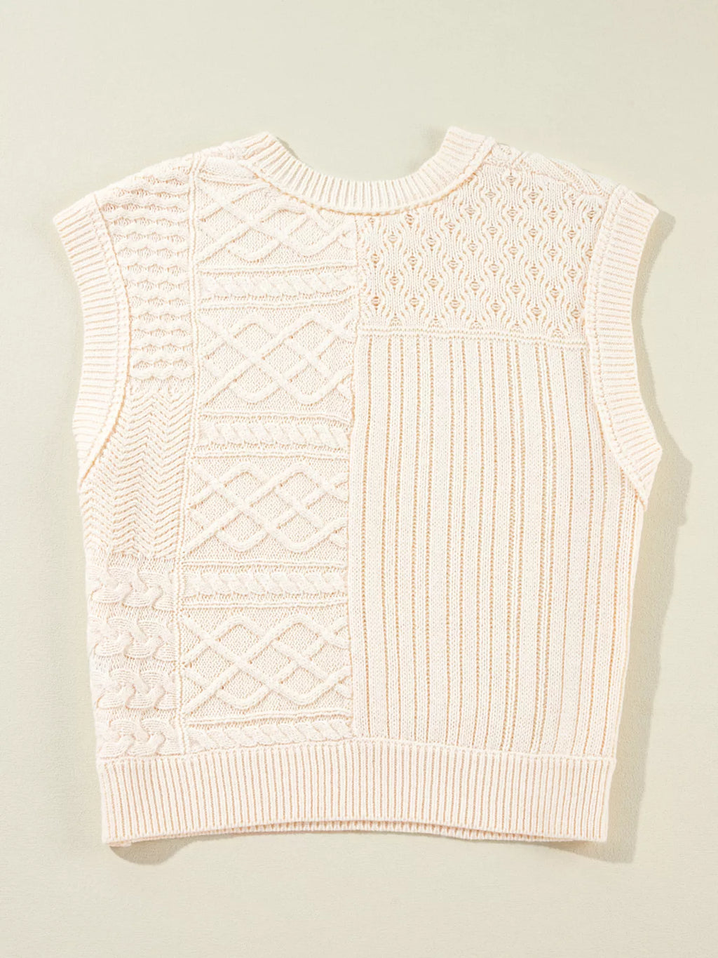 Relaxed Fit Cable-Knit Dolman Sweater Vest