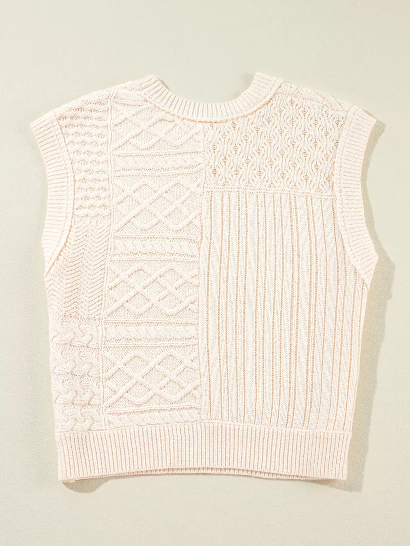Relaxed Fit Cable-Knit Dolman Sweater Vest