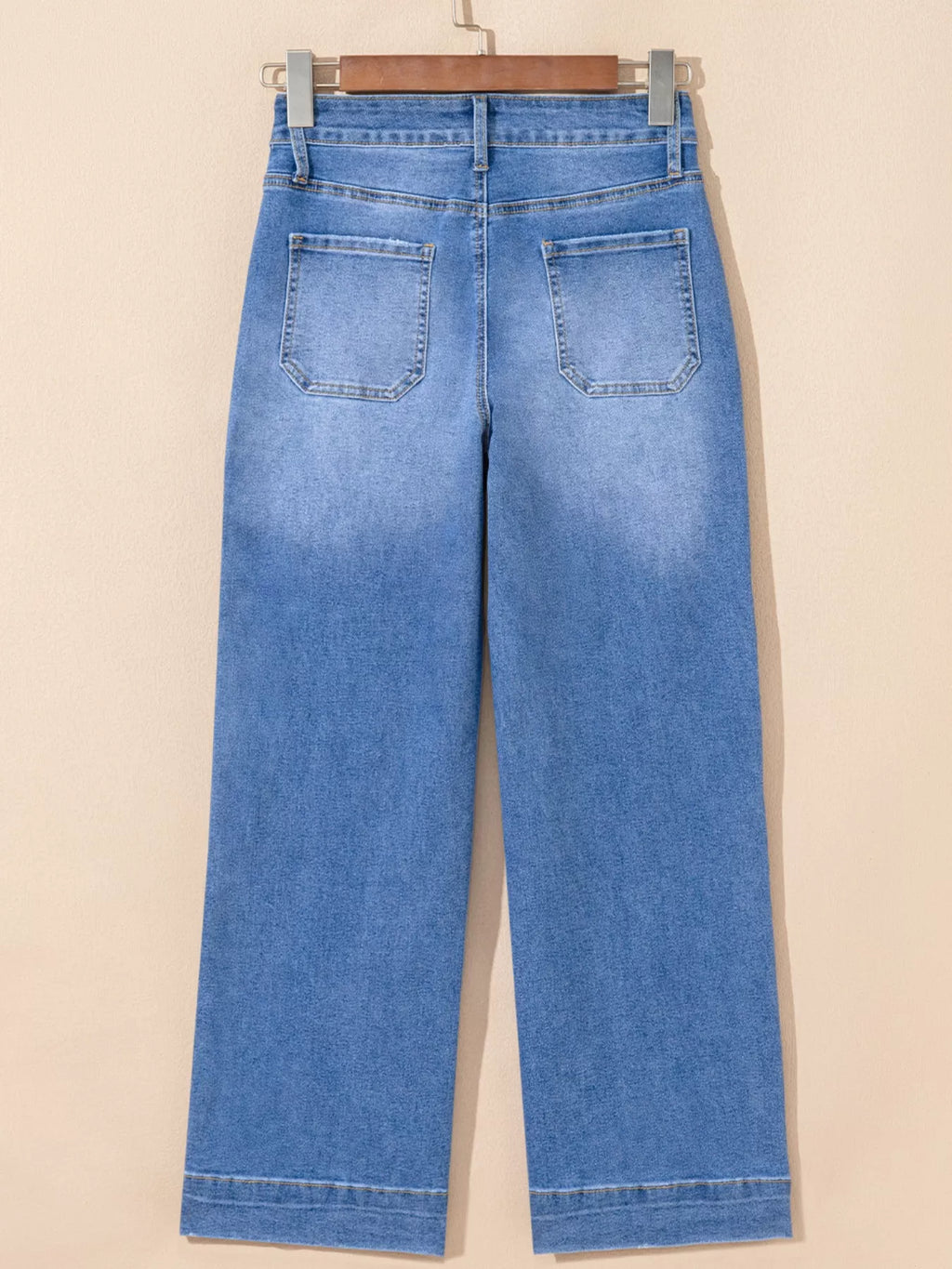 High-Rise Wide Leg Flare Denim Jeans