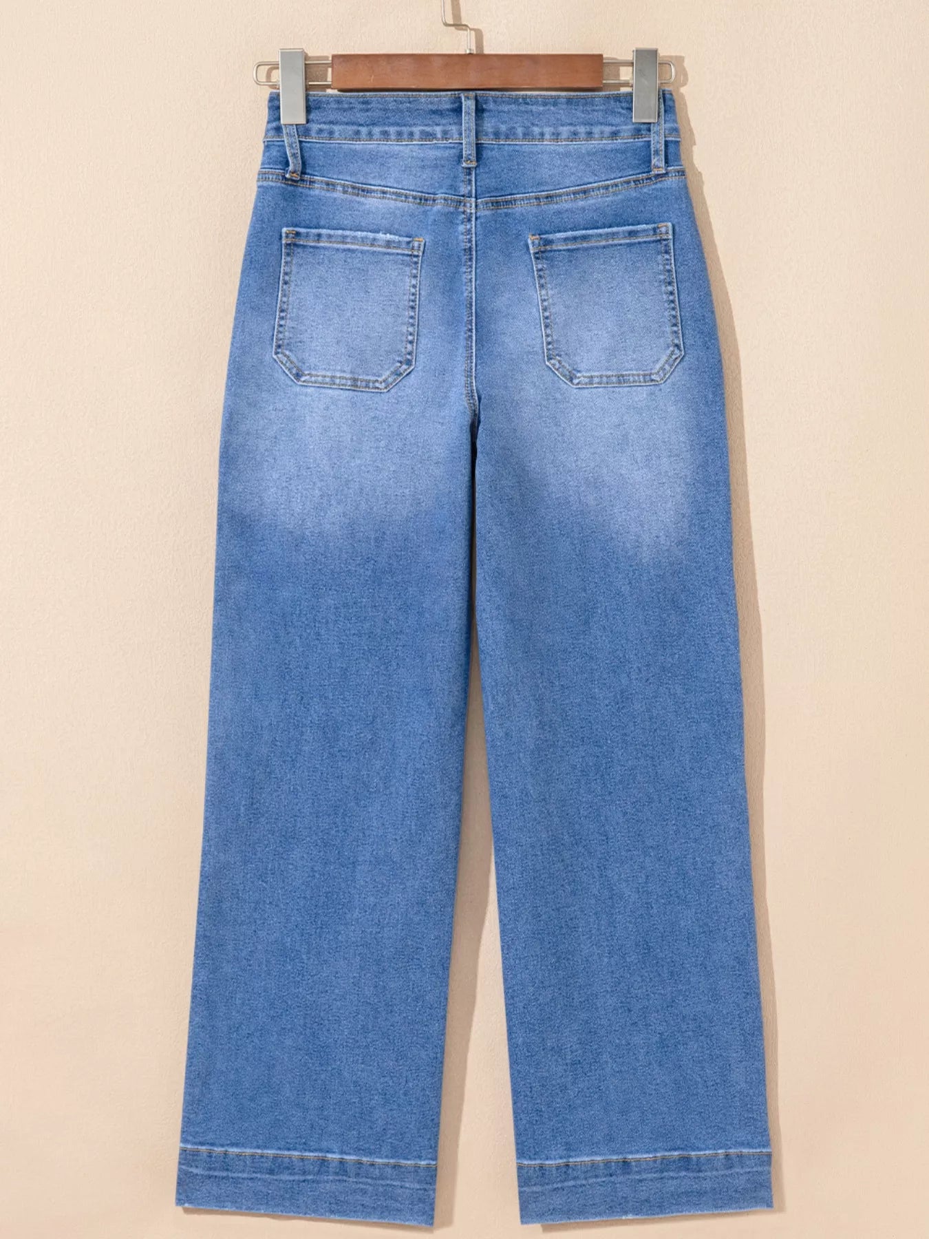 High-Rise Wide Leg Flare Denim Jeans