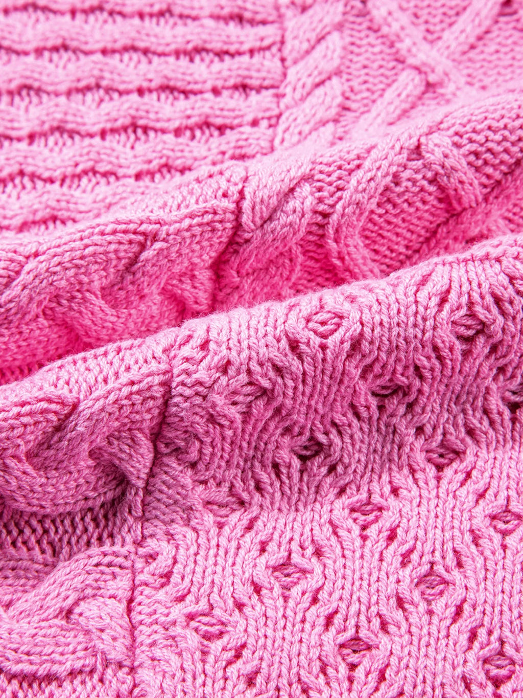 Relaxed Fit Cable-Knit Dolman Sweater Vest