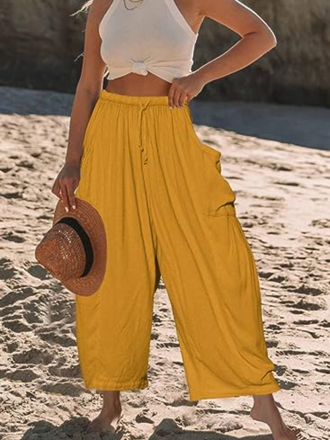 Full Size Wide Leg Pants with Pockets - Stylish & Comfortable