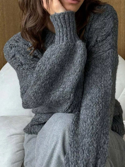Cozy Cable Knit Button-Front Cardigan Sweater