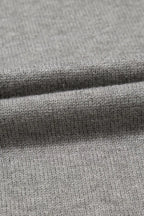 Flower Pattern Ribbed Trim Short Sleeve Boxy Sweater