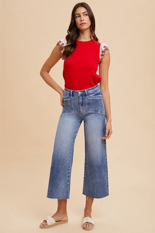 Annie Wear High-Rise Wide-Leg Jeans