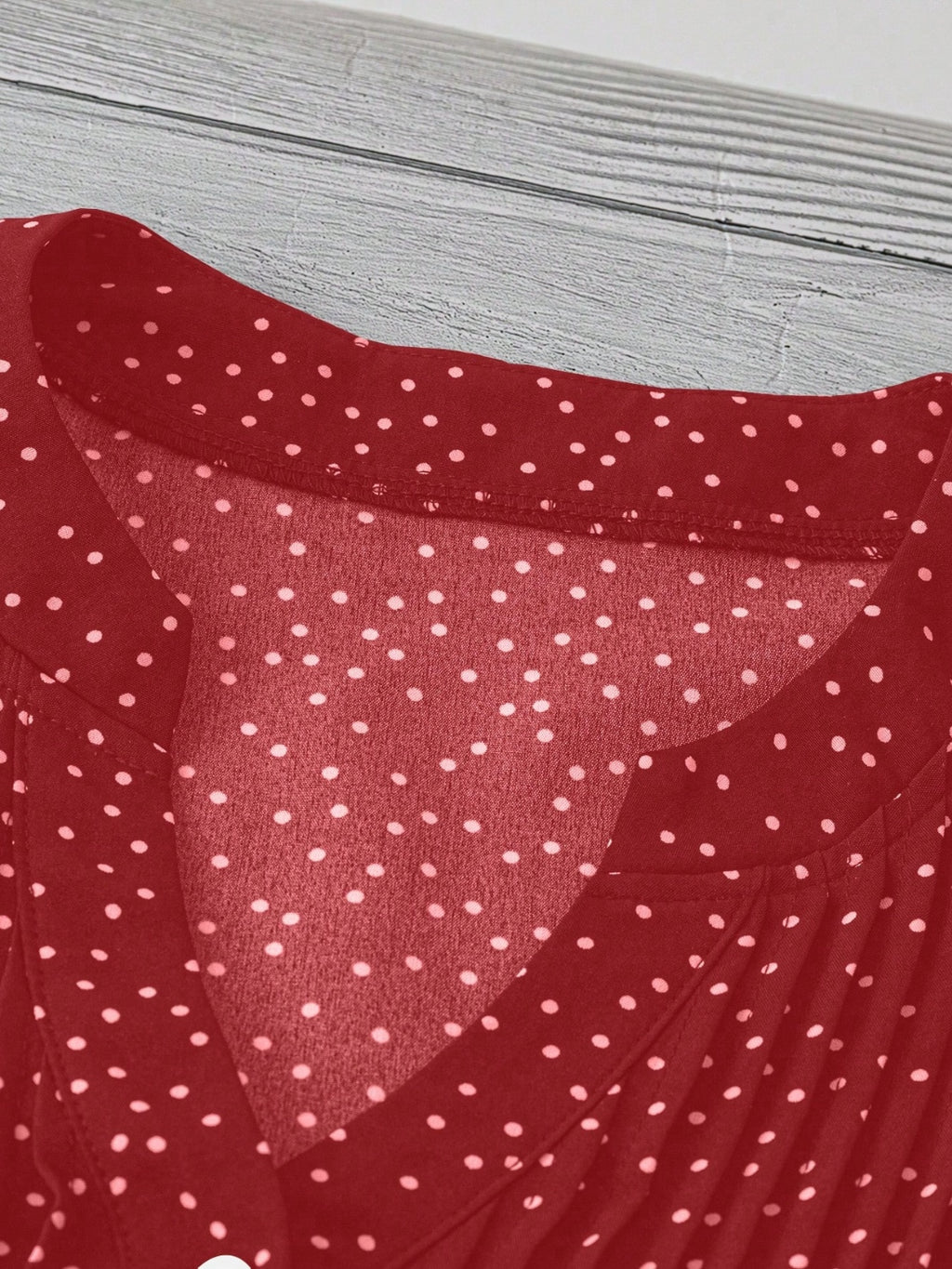 Polka Dot Ruffled Cap Sleeve Blouse - Chic & Feminine
