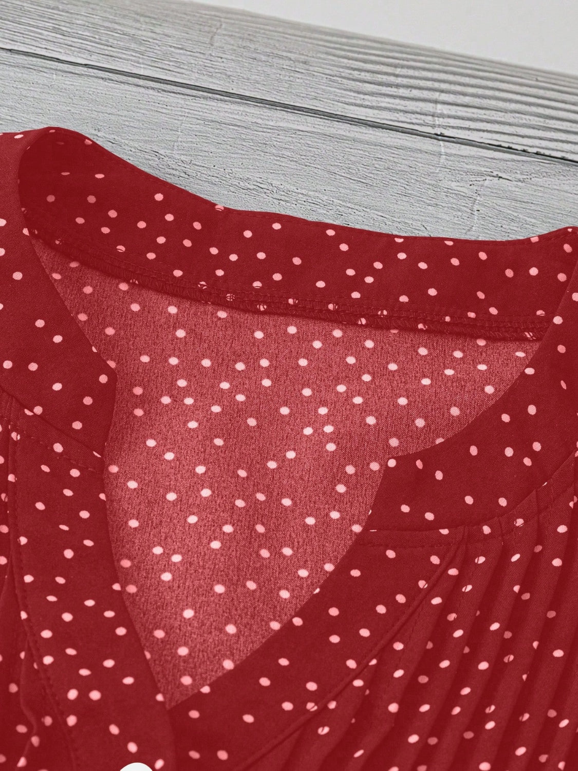 Polka Dot Ruffled Cap Sleeve Blouse - Chic & Feminine