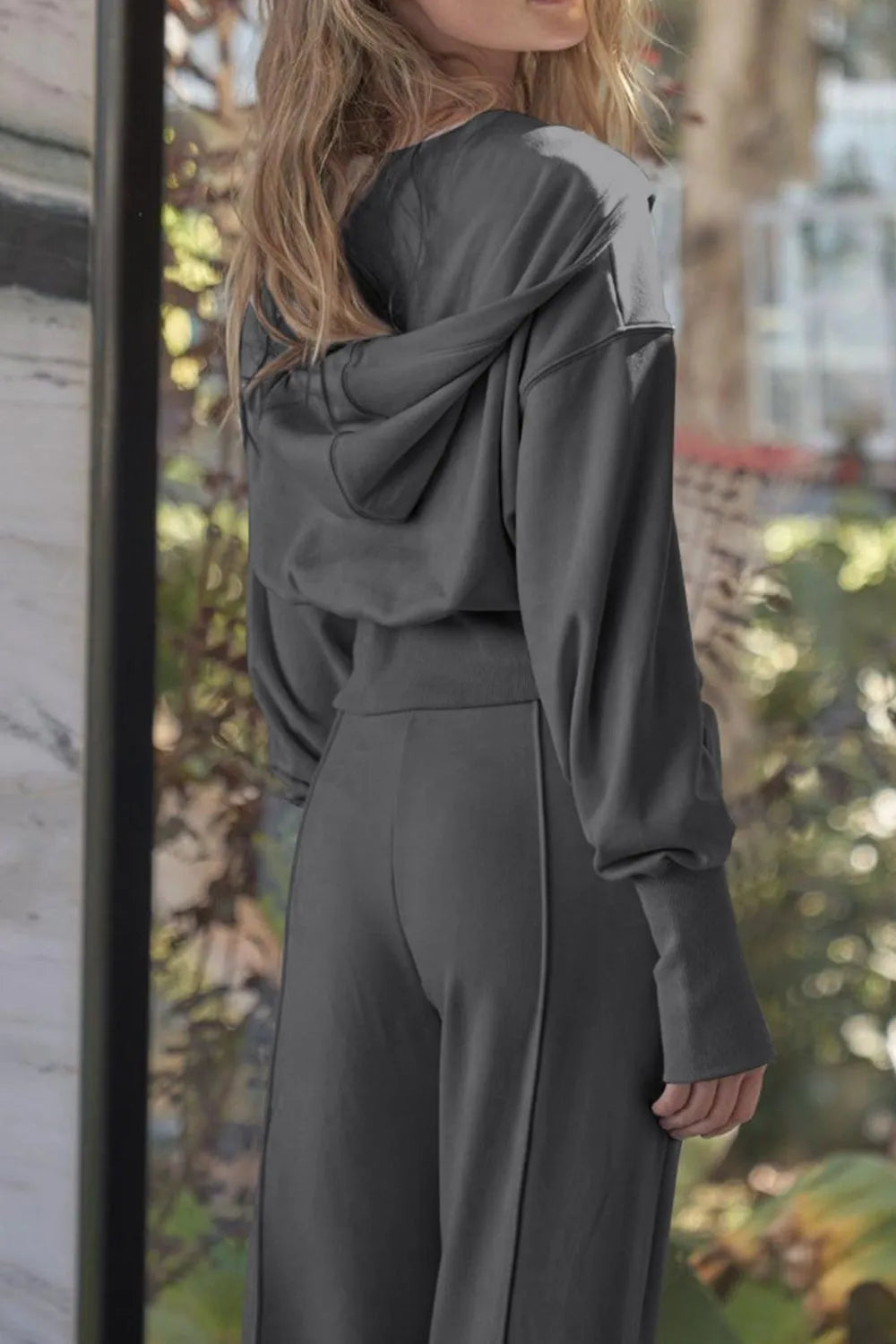 Two-Piece Zip-Up Hoodie and Jogger Pants Activewear Set