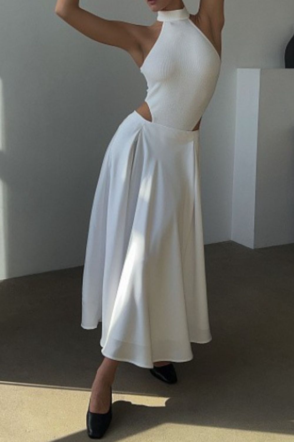 Back Elastic Waist Satin Minx Skirt - Elegant & Flowy