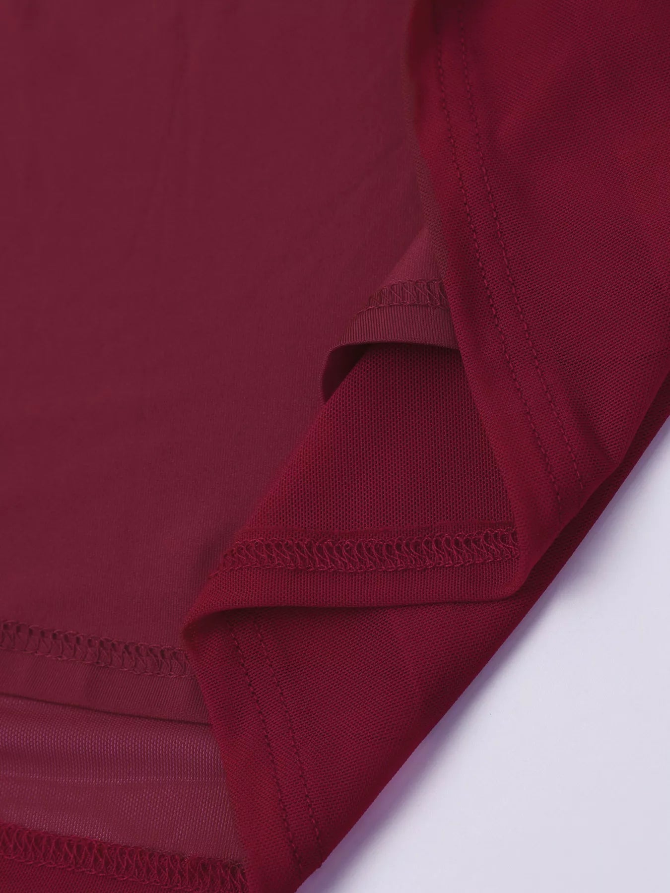 Halter Neck Ruched Mesh Slit Maxi Dress