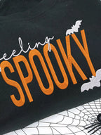 Feeling Spooky Halloween Embroidered Sweatshirt – Festive & Stylish Fall Pullover