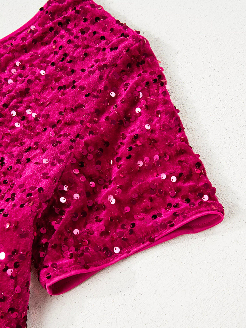 Glamorous Sequin One-Shoulder Evening Slit Dress