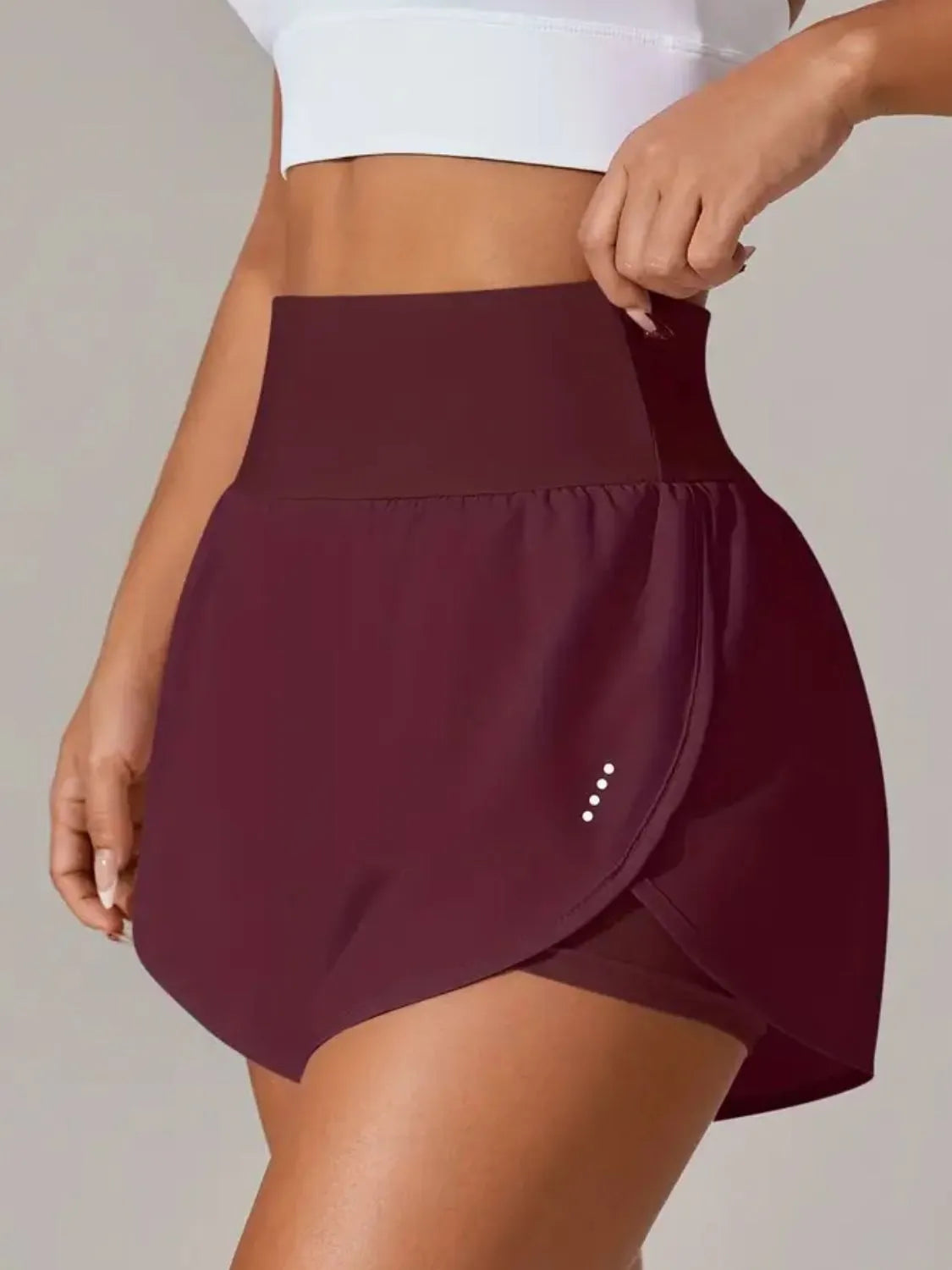 Pocketed Stretch High-Waist Shorts