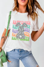 HAPPY EASTER Round Neck T-Shirt - Festive & Comfy