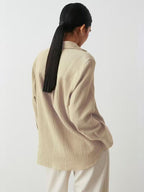 Textured Long Sleeve Collared Shirt - 100% Cotton