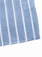 Relaxed Fit Striped Oversized Button-Down Cotton Blend Shirt