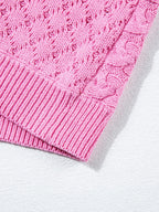 Relaxed Fit Cable-Knit Dolman Sweater Vest