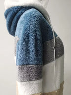 Full-Size Fuzzy Zip-Up Hooded Outerwear Jacket (Plus Size)