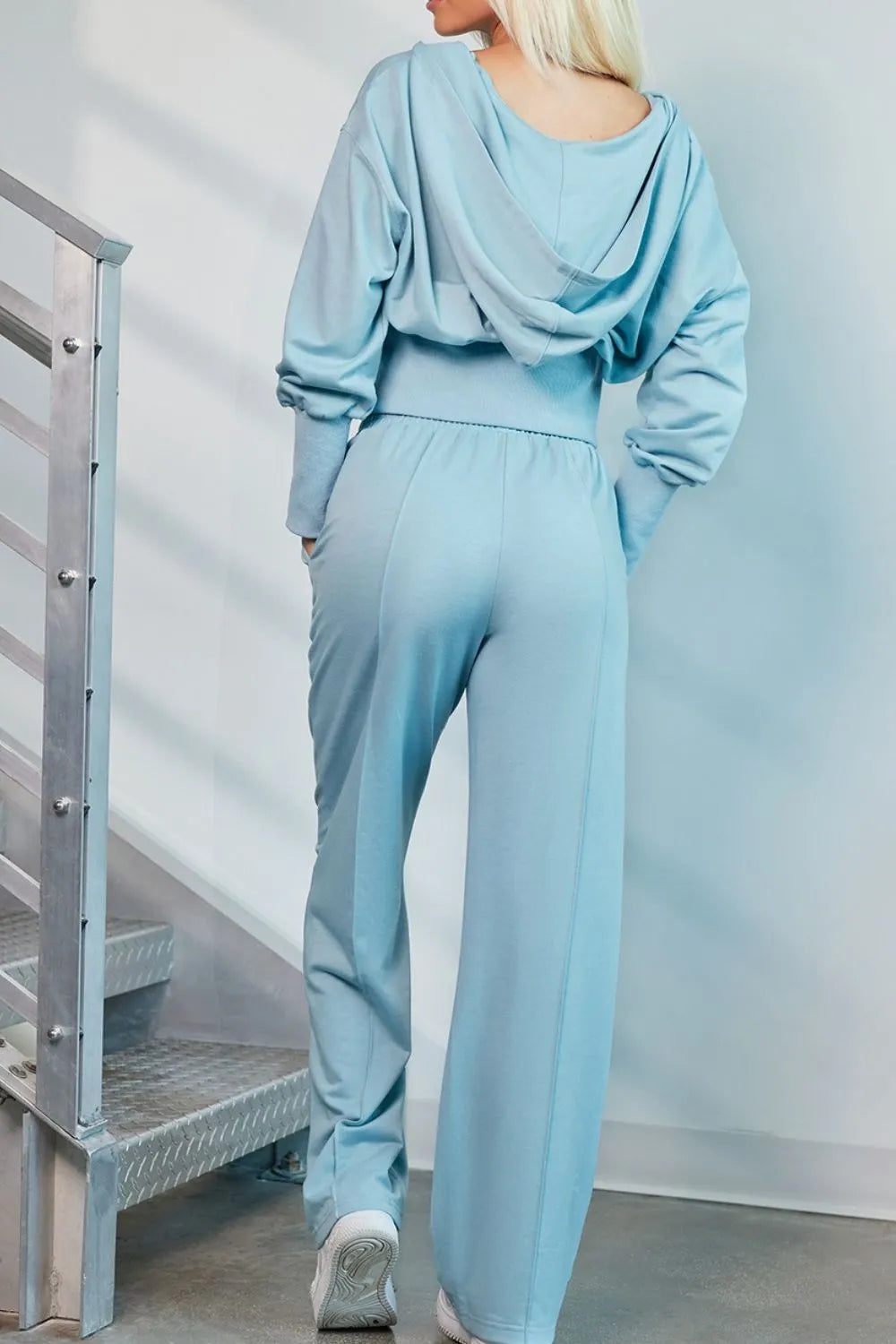 Two-Piece Zip-Up Hoodie and Jogger Pants Activewear Set