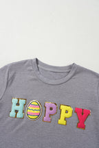 HOPPY Chenille Patch T-Shirt - Cute Easter Tee for Women