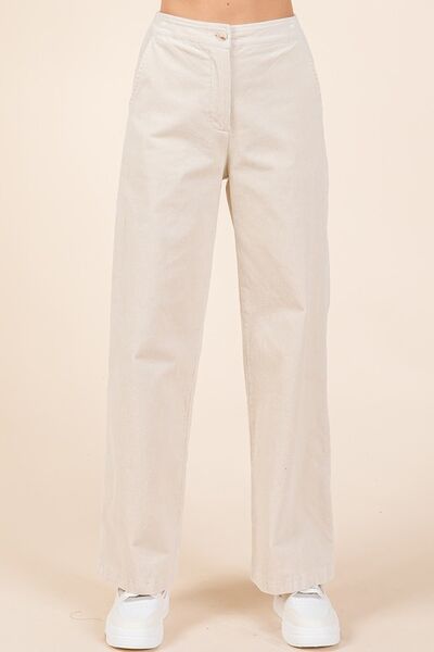 Mittoshop Corduroy Back Elastic Waist Pants