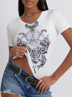 Graphic V-Neck T-Shirt - Stylish & Comfortable
