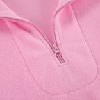 Casual Quarter Zip Long Sleeve Sweatshirt