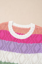 Openwork Cap Sleeve Knit Top - Chic & Breathable