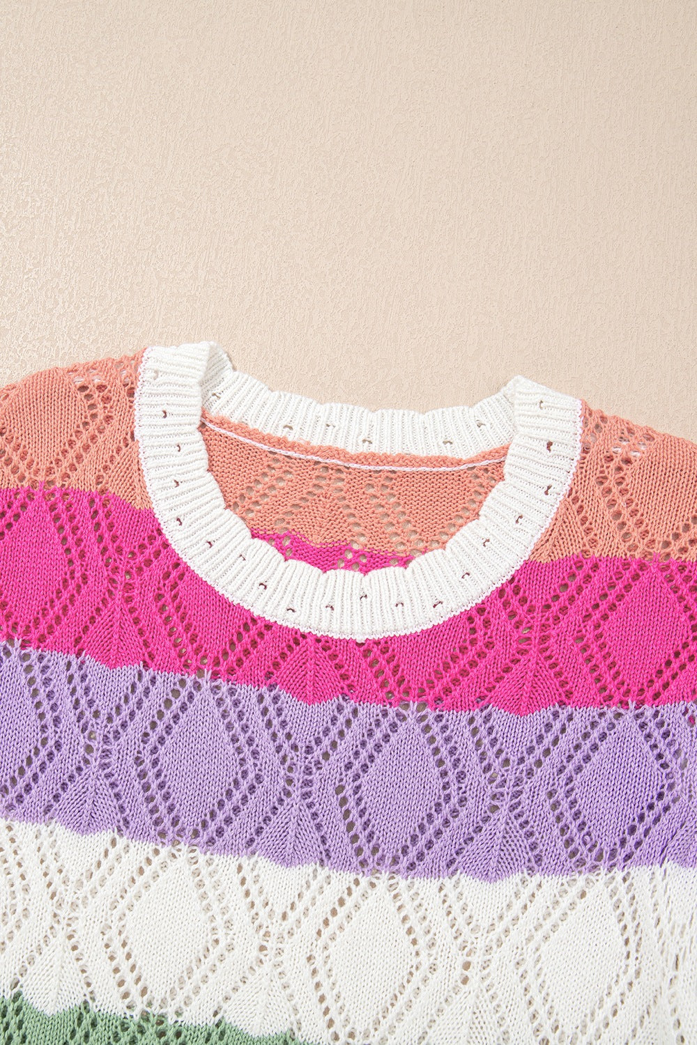 Openwork Cap Sleeve Knit Top - Chic & Breathable