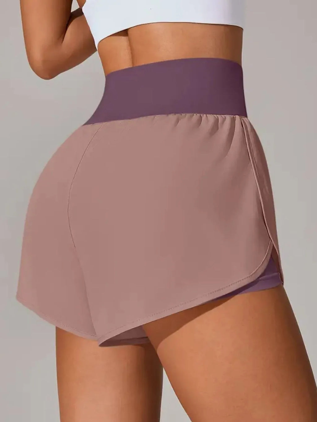 Pocketed Stretch High-Waist Shorts