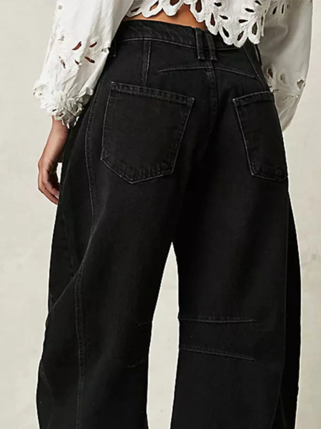 Wide Leg Relaxed Fit Jeans â€“ High Comfort Cotton Blend Denim
