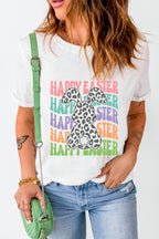 HAPPY EASTER Round Neck T-Shirt - Festive & Comfy