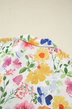 Floral Ruffle Boxy Blouse – Feminine & Airy