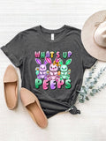 Graphic Round Neck T-Shirt - Lightweight & Comfortable Dark Gray