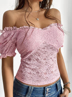 Devine Off-Shoulder Lace Top - Chic & Feminine