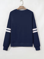 Number 23 Graphic Sweatshirt with Sporty Side Stripes