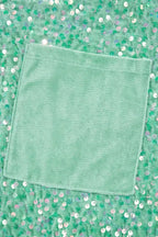 Layered Sequin V-Neck Half Sleeve Top – Shimmer & Shine