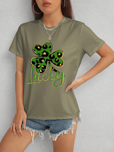 Lucky Clover Comfort Fit Short Sleeve T-Shirt Army Green