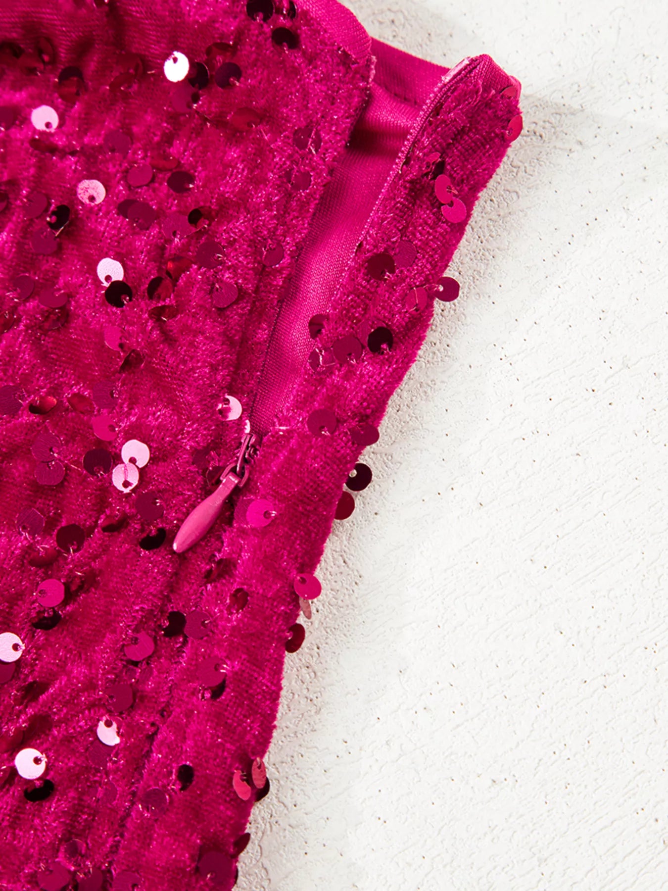 Glamorous Sequin One-Shoulder Evening Slit Dress