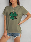 Lucky Clover Comfort Fit T-Shirt - Basic, Stylish & Comfortable Army Green