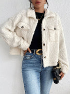 SnugNest Sherpa Button-Up Jacket