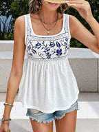 Printed Scoop Neck Tank â€“ Lightweight Babydoll Fit for Everyday Style