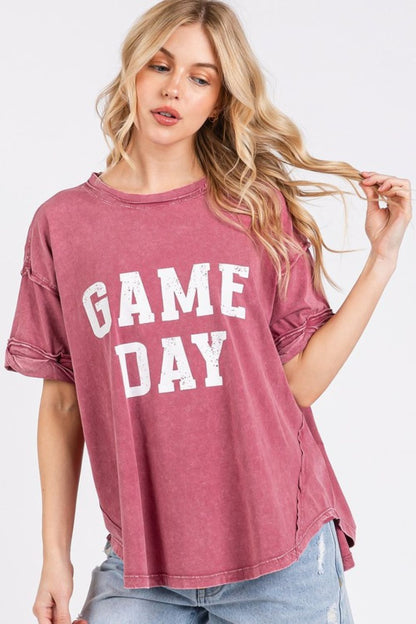 Mittoshop GAME DAY Round Neck Short Sleeve Tee