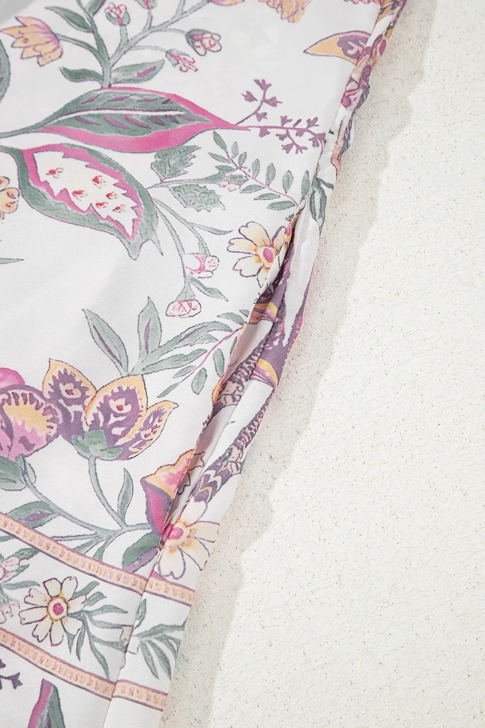 Floral Tie Neck Mini Dress - Sleeveless & Breezy